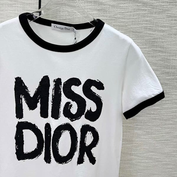 送料無料ミス ディオール コピー グラフィティ コットン リネン ジャージー Tシャツ 3色 det91675